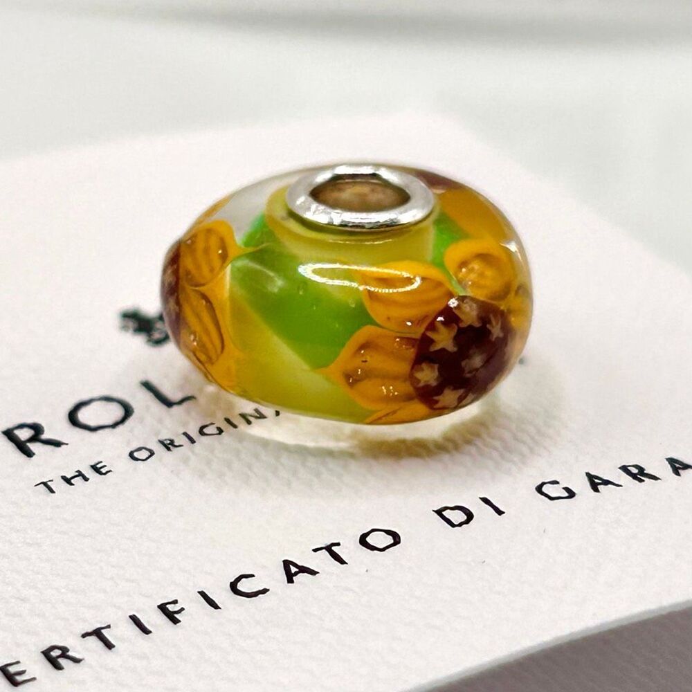 TROLLBEADS Field of Sunflowers, an Italy Exclusive Country Bead, NEW! LAA 925S - Picture 8 of 8